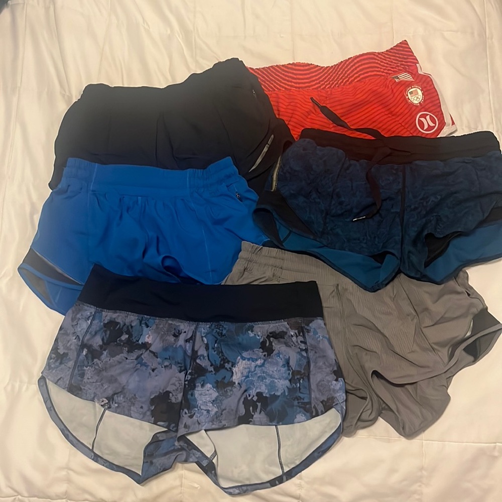 7 LULULEMON SHORTS.